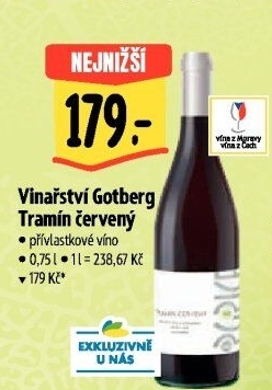 Víno Tramín červený Vinařství Gotberg - přívlastkové