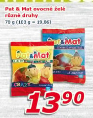 Bonbony želé ovocné Pat a Mat