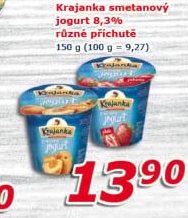 Jogurt smetanový ochucený Krajanka
