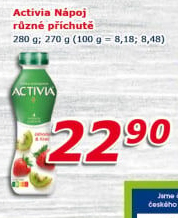 Jogurtový nápoj Activia Danone