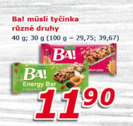 Müsli energetická tyčinka Ba! Bakalland