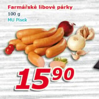 Párky farmářské libové Maso uzeniny Písek