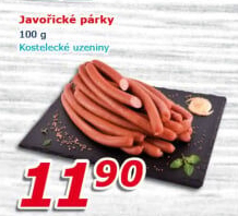 Párky javořické Kostelecké uzeniny