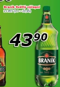 Pivo světlé výčepní 10° Braník