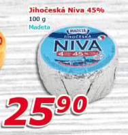 Sýr Niva Jihočeská 45% Madeta