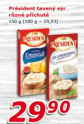 Tavené sýry Président