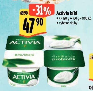 Bílý jogurt Activia Danone