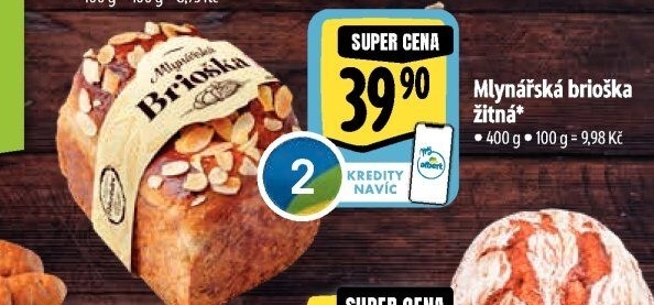 Brioška Mlynářská žitná Albert