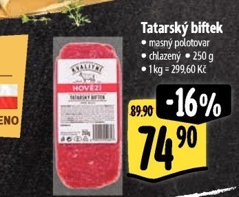 Hovězí maso na tatarský biftek Albert