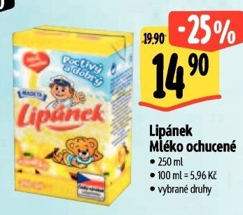 Nápoj mléko ochucené Lipánek Madeta