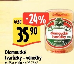 Sýr tvarůžky olomoucké věnečky A.W.