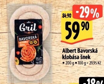 Bavorská klobása šnek Albert Gril