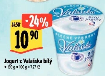 Bílý jogurt z Valašska Mlékárna Valašské Meziříčí