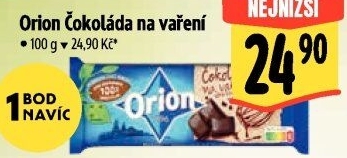 Čokoláda na vaření Orion