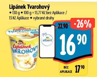 Dezert Lipánek tvarohový Madeta