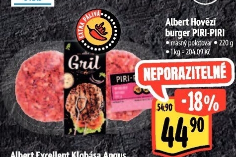 Hovězí burger Piri-Piri Albert Gril