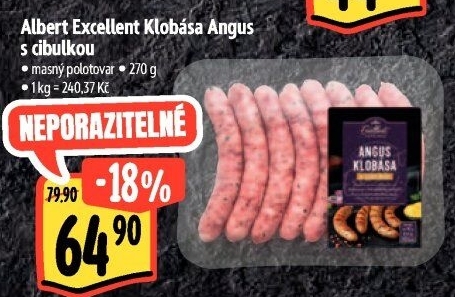 Klobása Angus s cibulkouAlbert Excellent