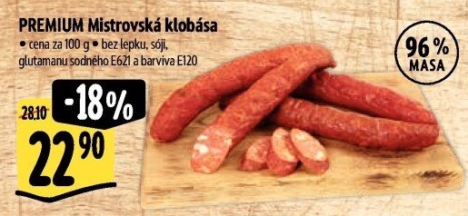 Klobása mistrovská Premium