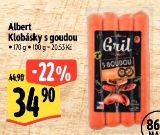 Klobása s goudou Albert Gril