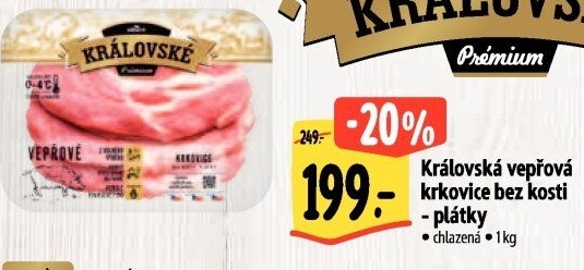 Královská vepřová krkovice bez kosti Premium Albert