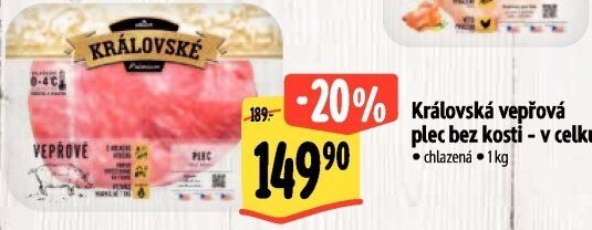 Královská vepřová plec bez kosti Premium Albert