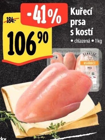 Kuřecí prsa s kostí Albert