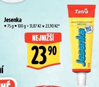 Mléko kondenzované Jesenka Tatra