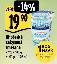 Smetana zakysaná Jihočeská Madeta 11%