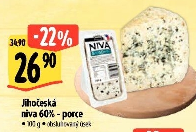 Sýr Niva Jihočeská 60% Madeta