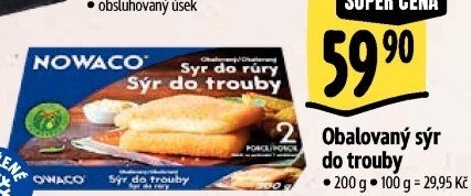 Sýr obalovaný do trouby mražený Nowaco