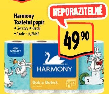 Toaletní papír 3vrstvý Harmony