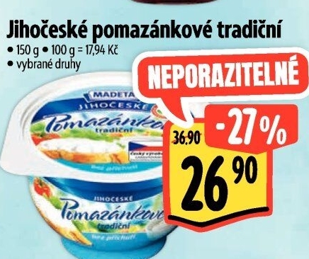 Tradiční pomazánkové Jihočeské Madeta