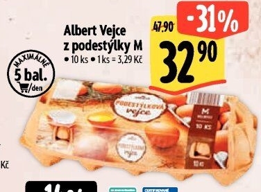 Vejce z podestýlky M Albert