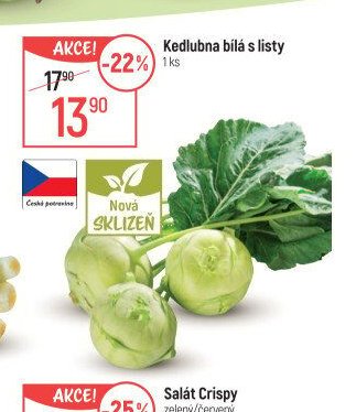 Kedlubna bílá s listy
