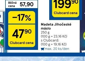 Madeta Jihočeské máslo