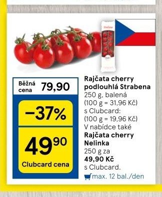Rajčata cherry podlouhlá Strabena