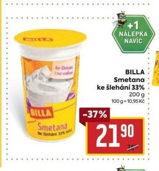 BILLA Smetana ke šlehání 33%