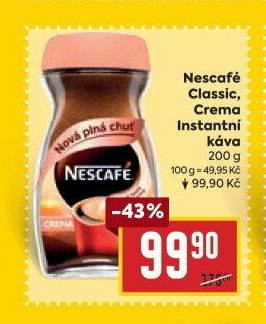 Nescafé Classic, Crema Instantní káva
