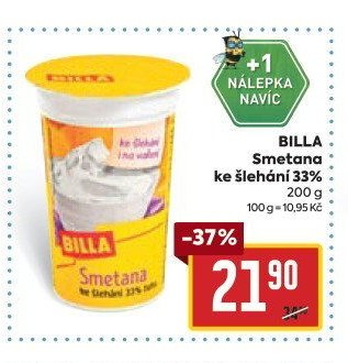 BILLA Smetana ke šlehání 33%