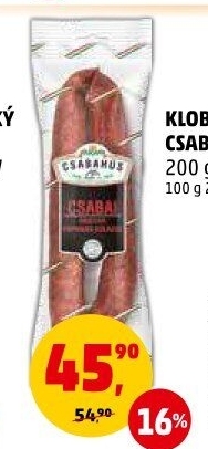 Čabajská klobása Csabai Csabahús