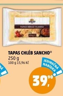 Chléb tapas Sancho
