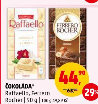 Čokoláda Raffaello Ferrero