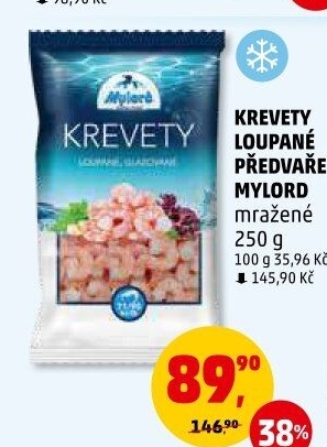 Krevety předvařené mražené Mylord
