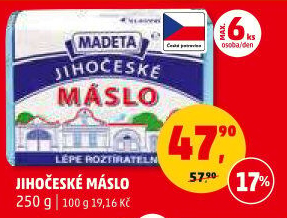 Máslo Jihočeské Madeta