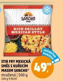 Mexická směs s kuřecím masem mražená Stir Fry Sancho