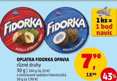 Oplatky Fidorka Opavia