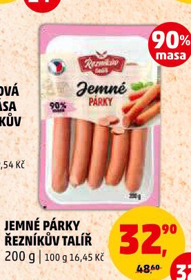 Párky jemné Řezníkův talíř