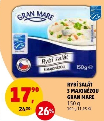 Rybí salát s majonézou Gran Mare
