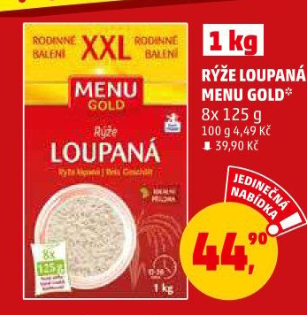 Rýže loupaná Menu Gold