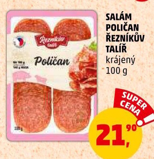 Salám Poličan Řezníkův talíř